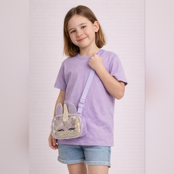 Other - Cat & Jack Unicorn Fanny Pack Glitter Clear Crossbody NWT